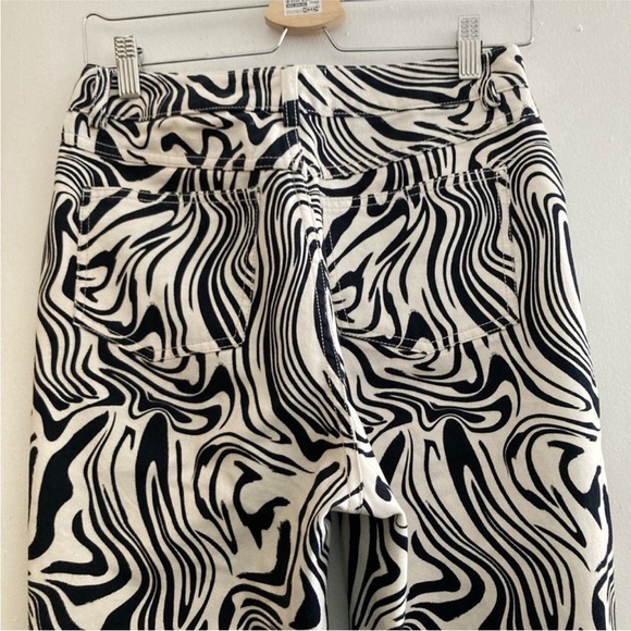 NWOT PALOMA WOOL Kelly Zebra High Waisted Straight Pants US SZ 2 /34 waist 26” - Picture 8 of 15